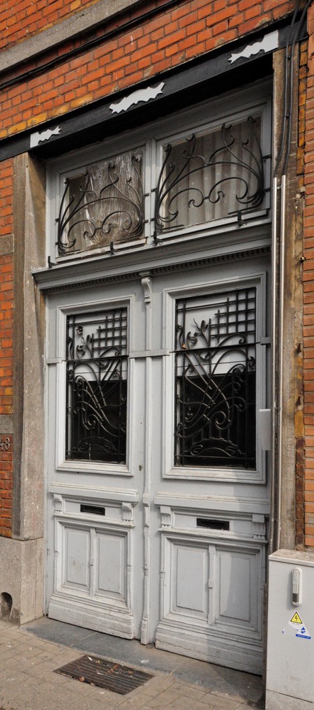 Rue Waelhem 48, Schaerbeek, porte (© SPRB-BDU, photo APEB 2013).