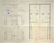 Rue Josaphat 247-253, Schaerbeek, projet de transformation du magasin, ACS/Urb. 154-247-253 (1936).