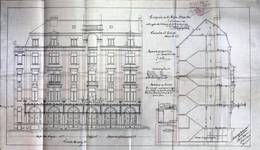 Brabançonnelaan 82, Schaarbeek, opstand en doorsnede, GAS/DS 26-82 (1908).