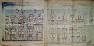 Avenue Van Cutsem 27 tot 29 en rue des Volontaires 1, Doornik, opstanden, AET/Ville de Tournai/Voirie 16740/Plans 4487 (1904).