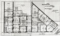 Avenue Van Cutsem 27 tot 29 en rue des Volontaires 1, Doornik, grondplannen gelijkvloers, AET/Ville de Tournai/Voirie 16740/Plans 4487 (1904).
