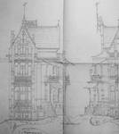Projet de villa à construire en périphérie bruxelloise, 1899-1900 (Carlo R. Chapelle, Projet d'une étude historique de la maison connue sous le nom de 'Maison Saint-Cyr' construite en 1900-1903 par l'architecte Gustave Strauven (1878-1919), Bruxelles, MMXIV, p. 56).